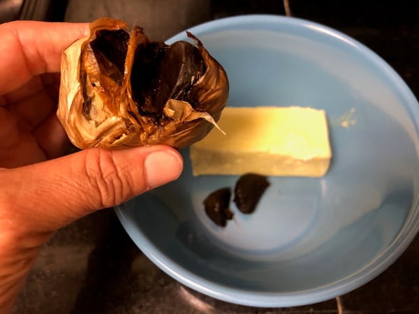 black garlic and butter