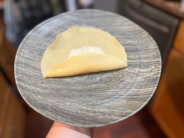 Folding blintze step one