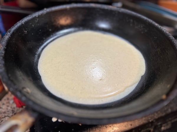 Blintze in pan
