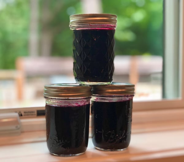 blueberry jam jars
