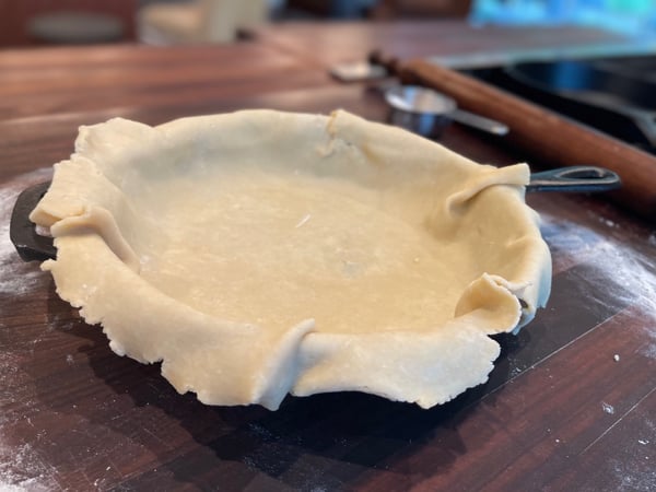 bottom crust in skillet