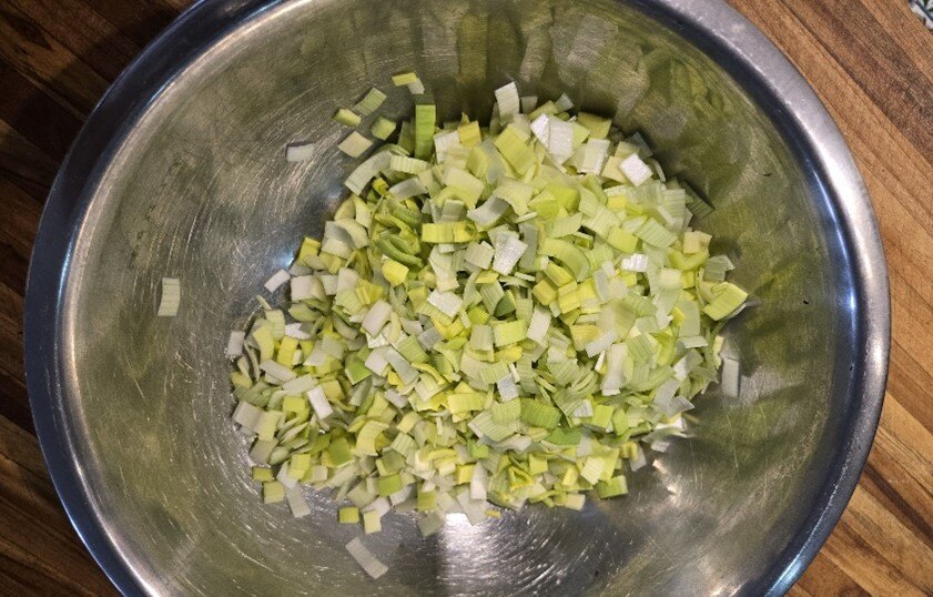 Bowl of leeks