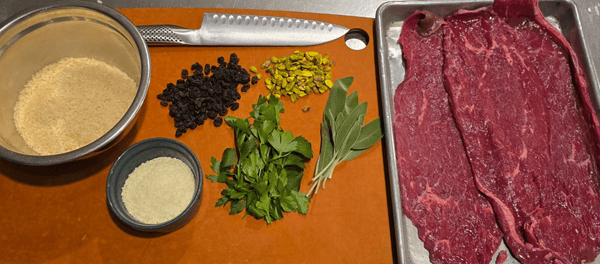Braciole mise en place