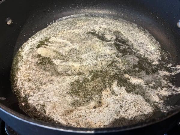 Brown butter before