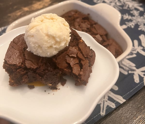 Brownies and ice cream