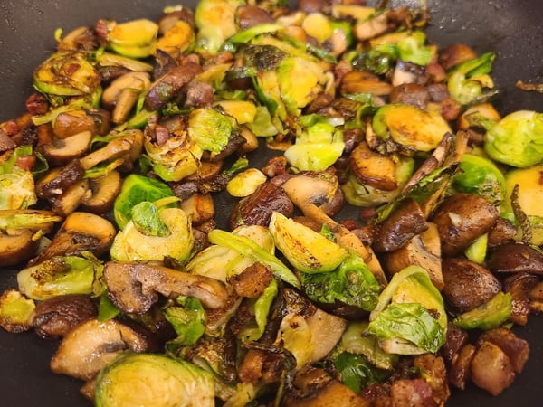 brussels sprouts and mushrooms