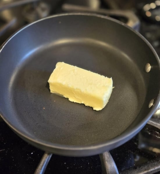 Butter in pan