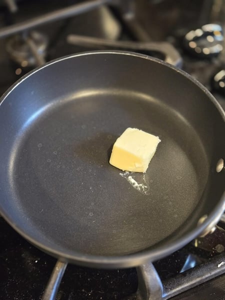 Butter in pan