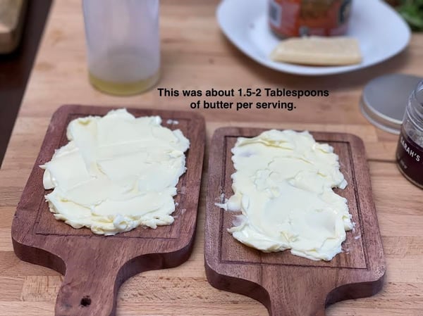 butter spread on board