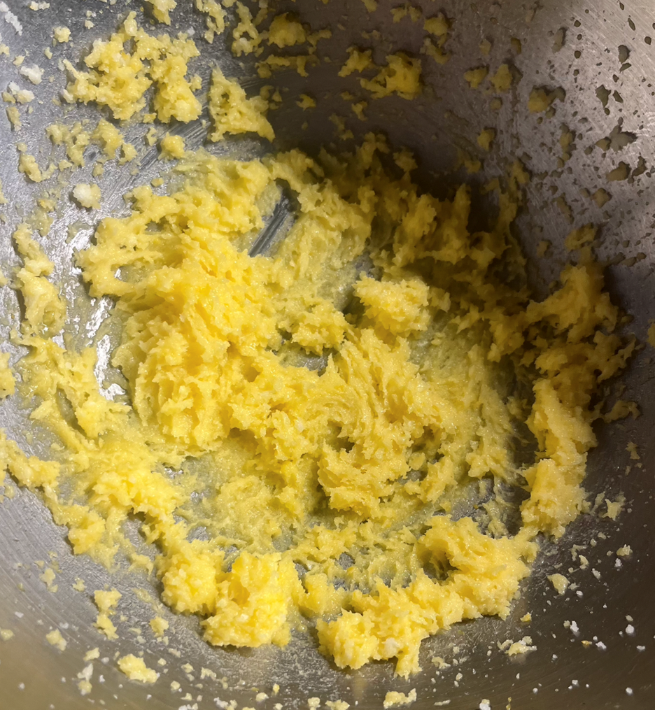 Butter and sugar creamed