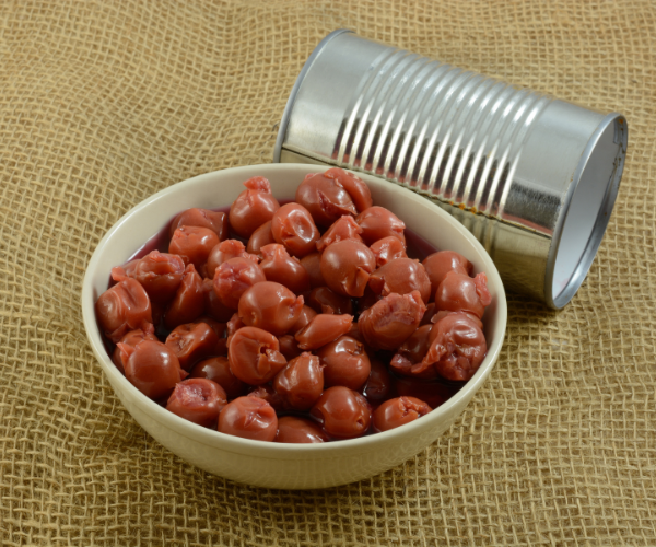 canned cherries
