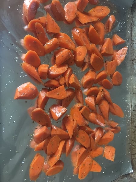 carrots ready to roast