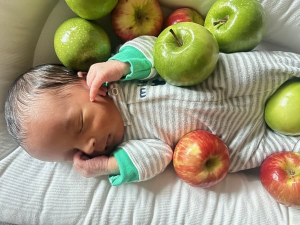 Carter and apples