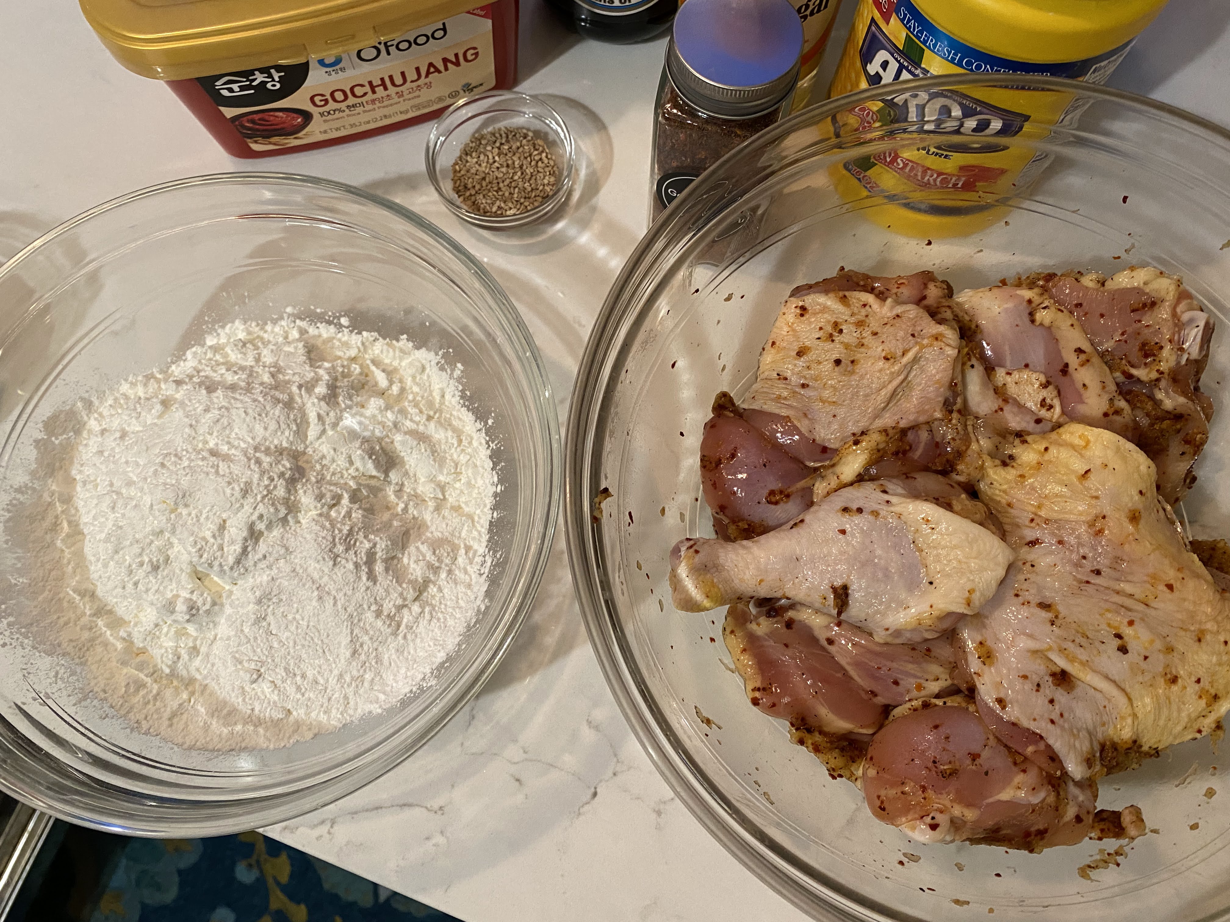 Chicken and flour