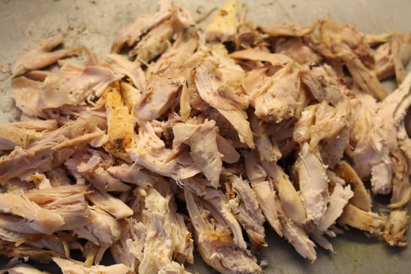 chicken meat pulled