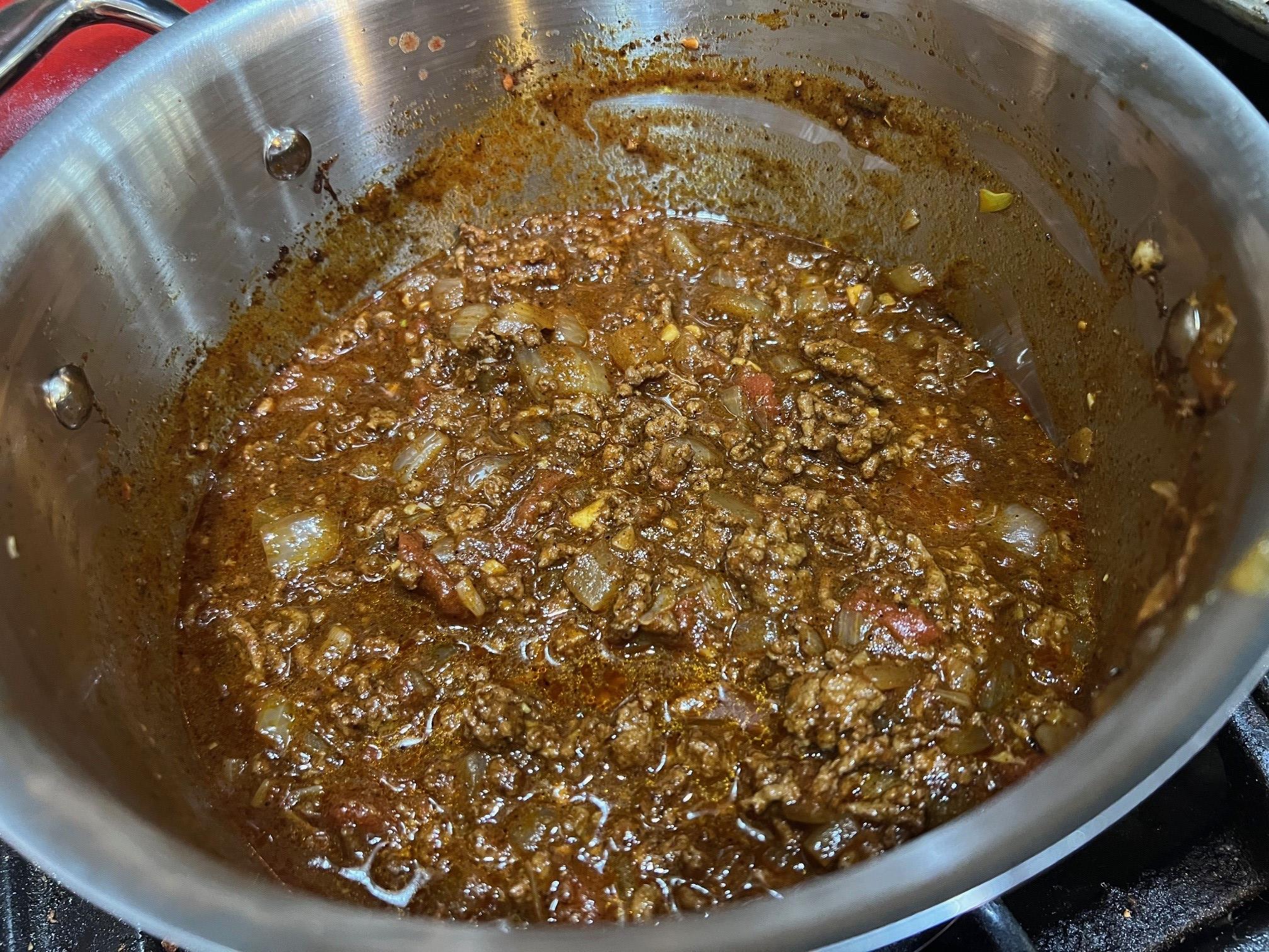 Chili simmering