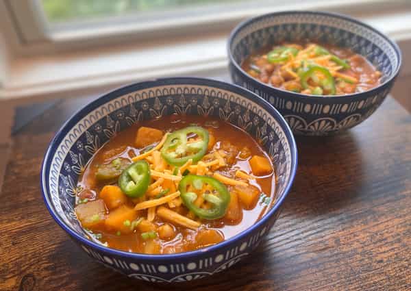 Chili in bowls