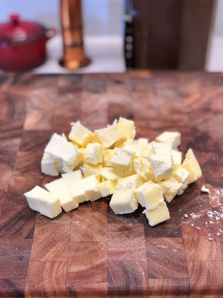 chilled butter cubes