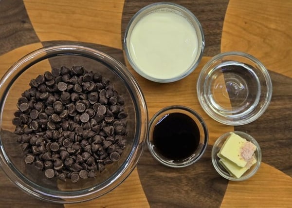 Chocolate truffle mise