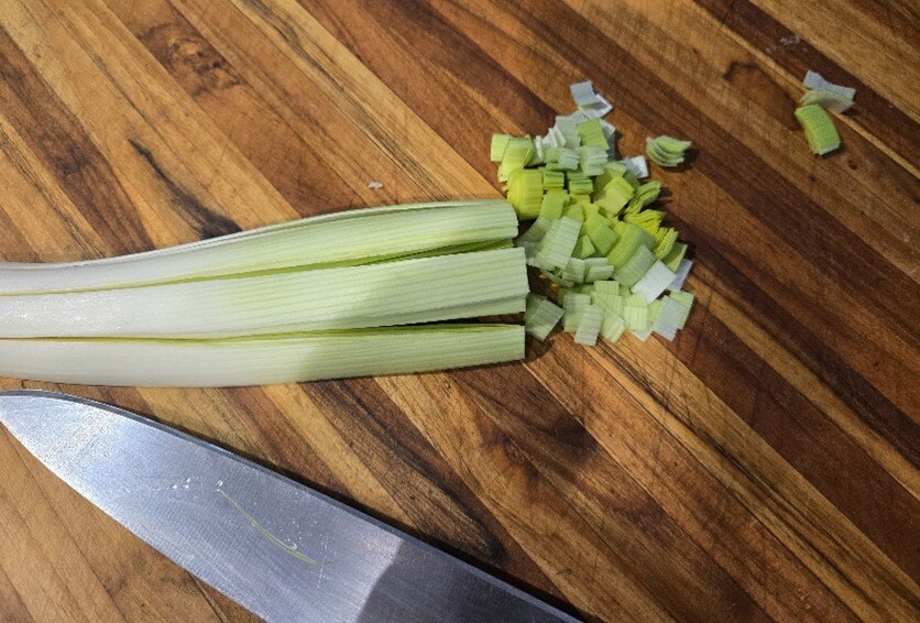 Chopped leeks