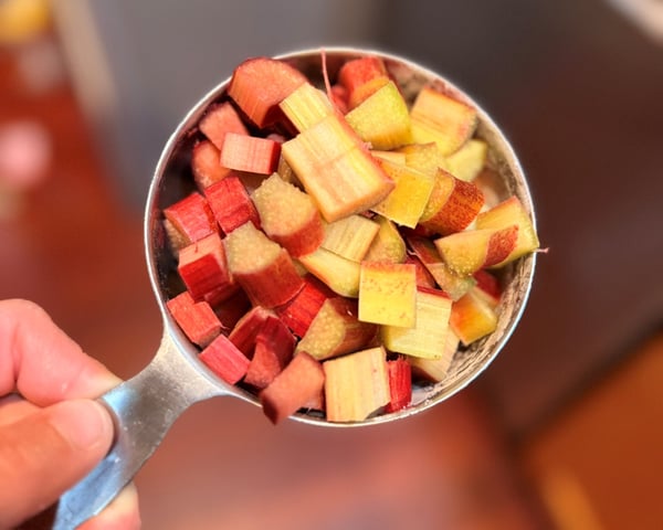 Chopped rhubarb