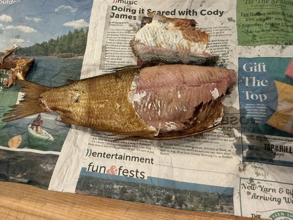 Cleaning smoked fish