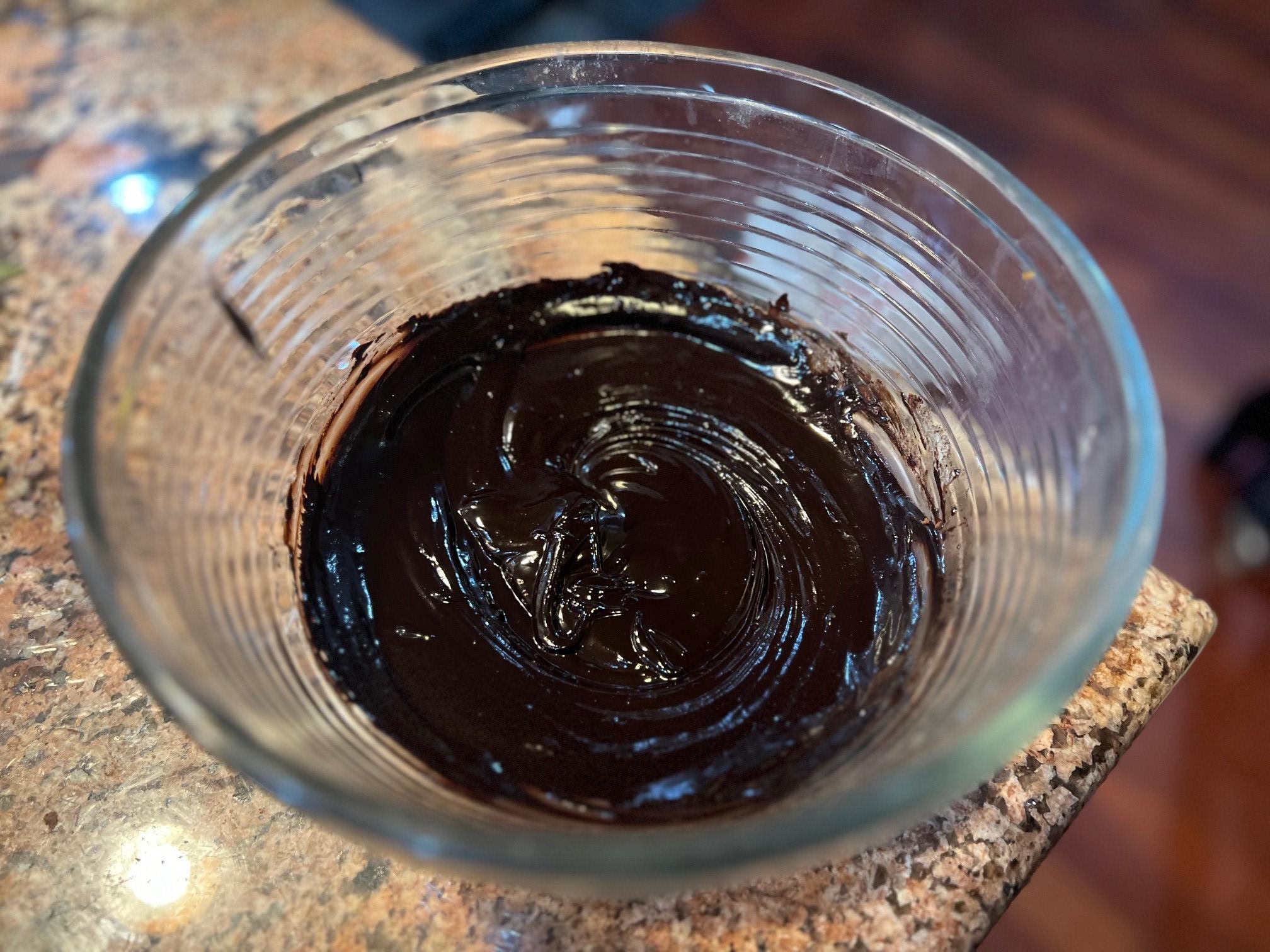 cocoa and butter whisked