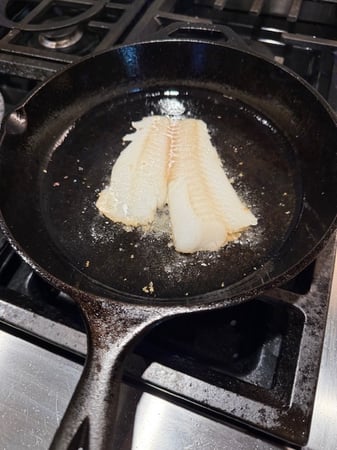 Cod in pan