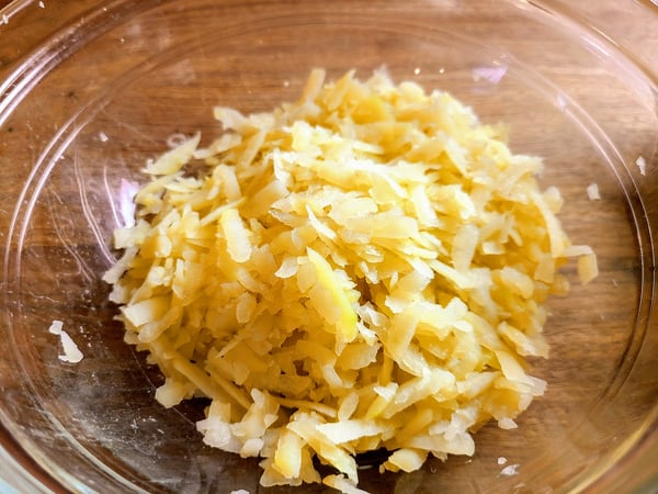 cooked shredded potato