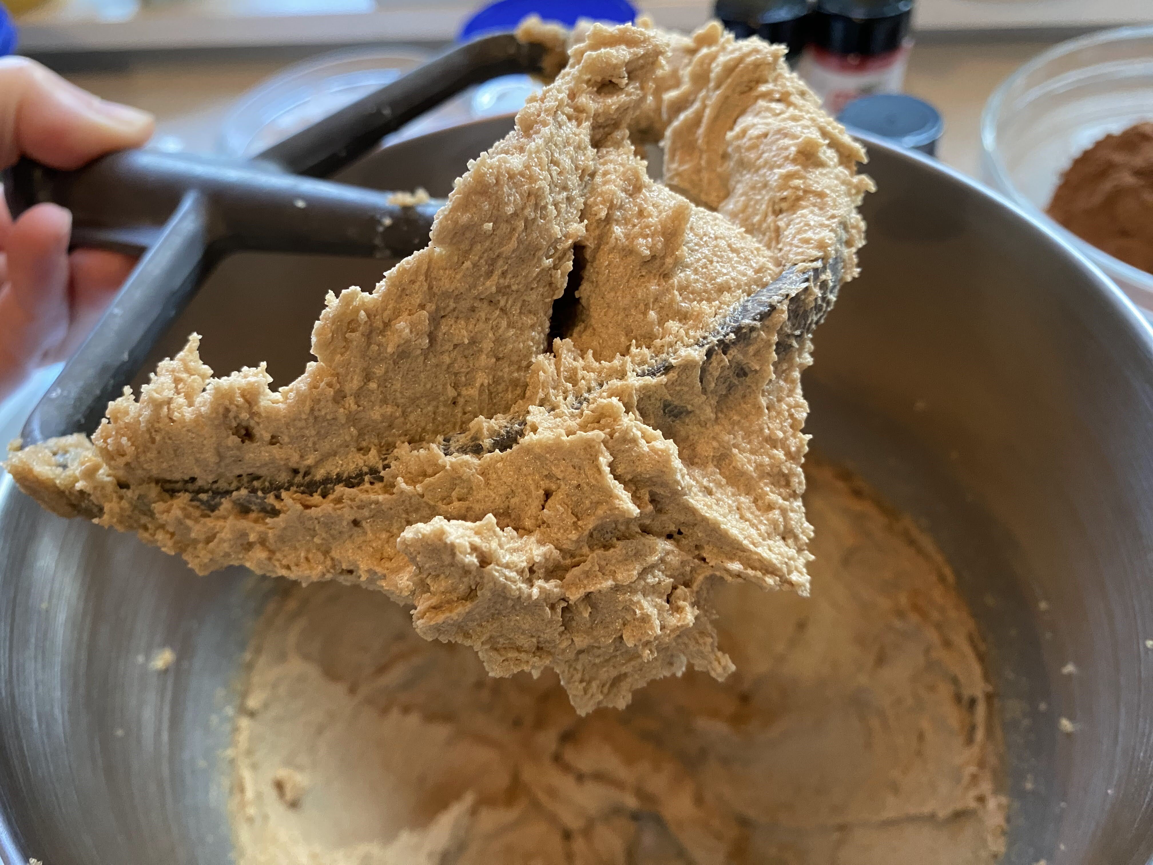 Creamed butter and sugar