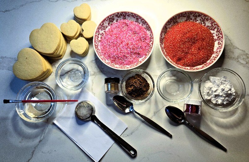 Cookie decorating mise