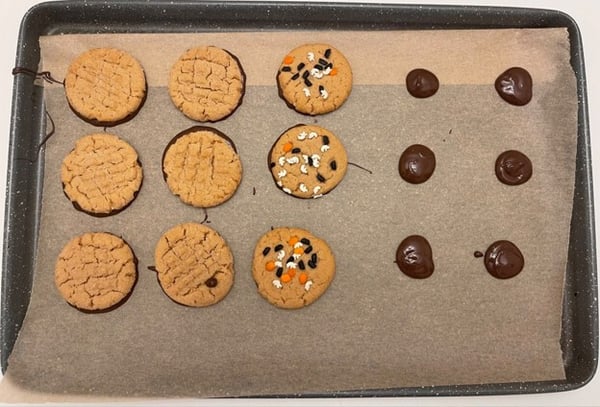 Cookies with chocolate
