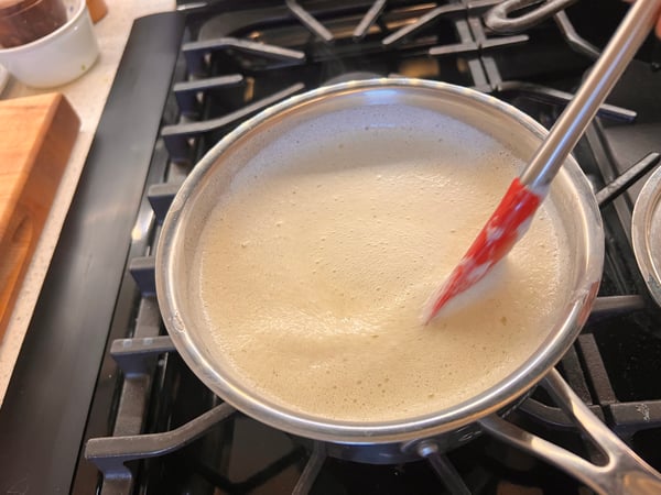 Cooking ice cream base