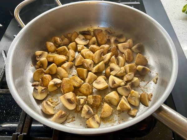 Cooking mushrooms