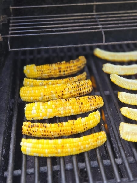 Corn ribs on grill