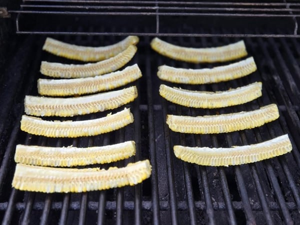 Corn ribs on grill