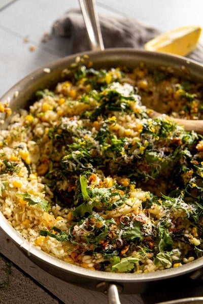 Corn risotto