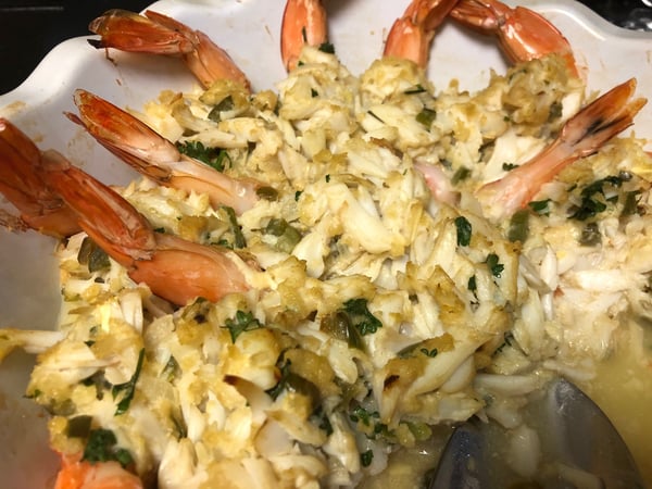 crab stuffed shrimp finished