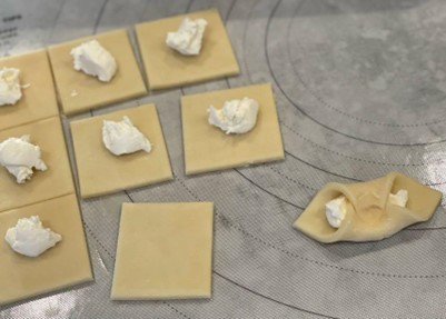 Cream cheese second step of cookie