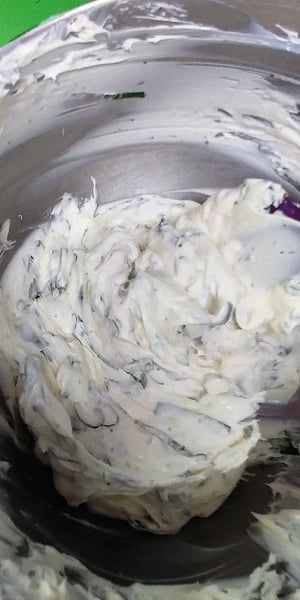 cream cheese filling with basil