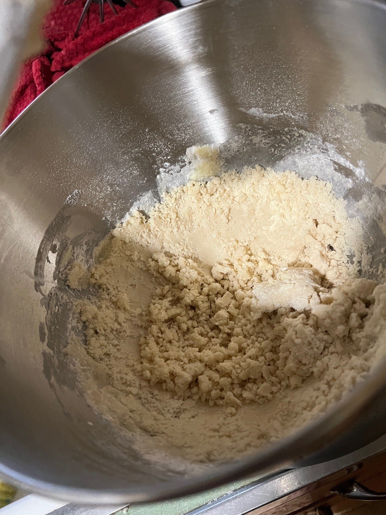 Creamed butter and flour