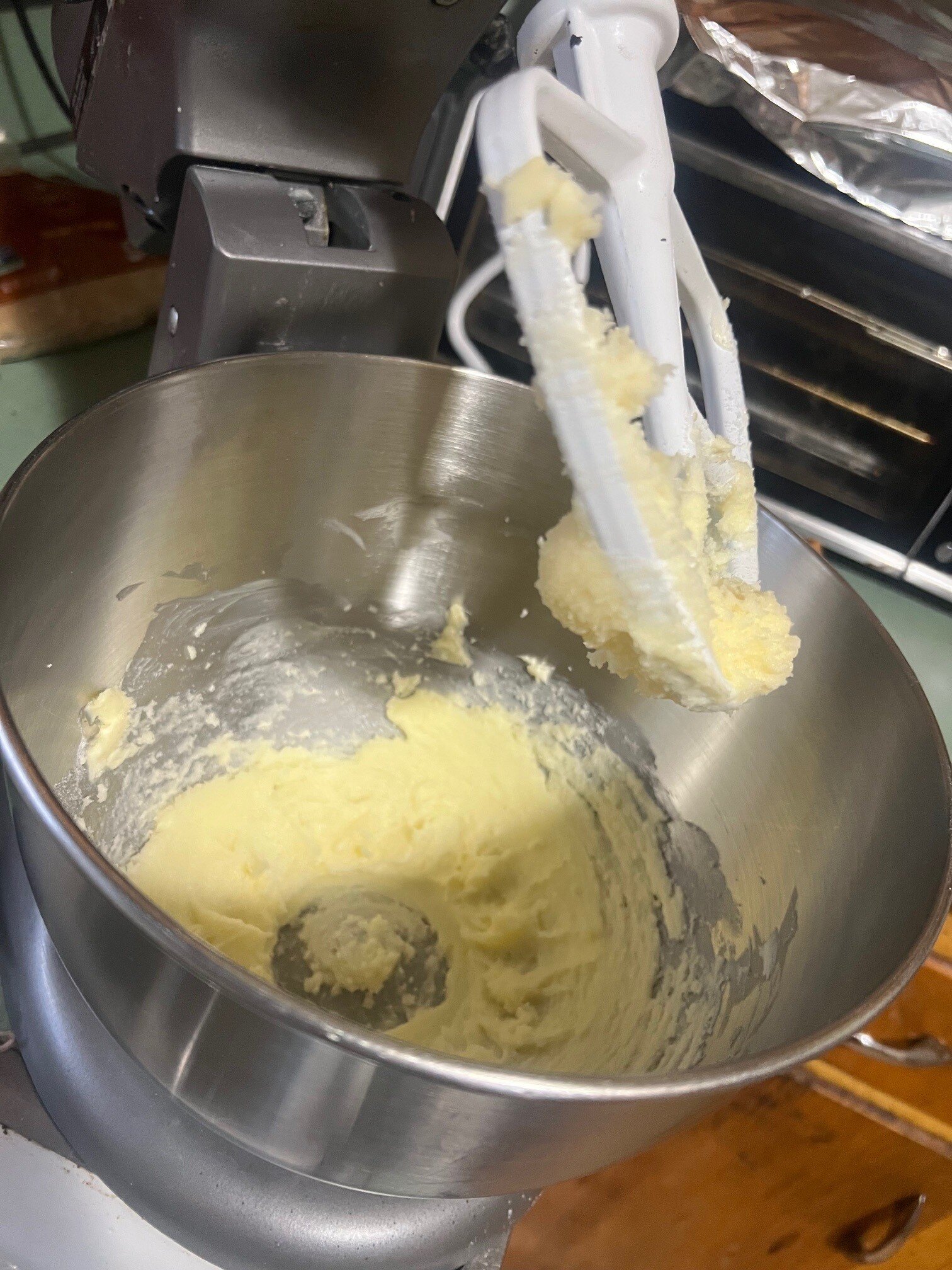 Creamed butter and sugar