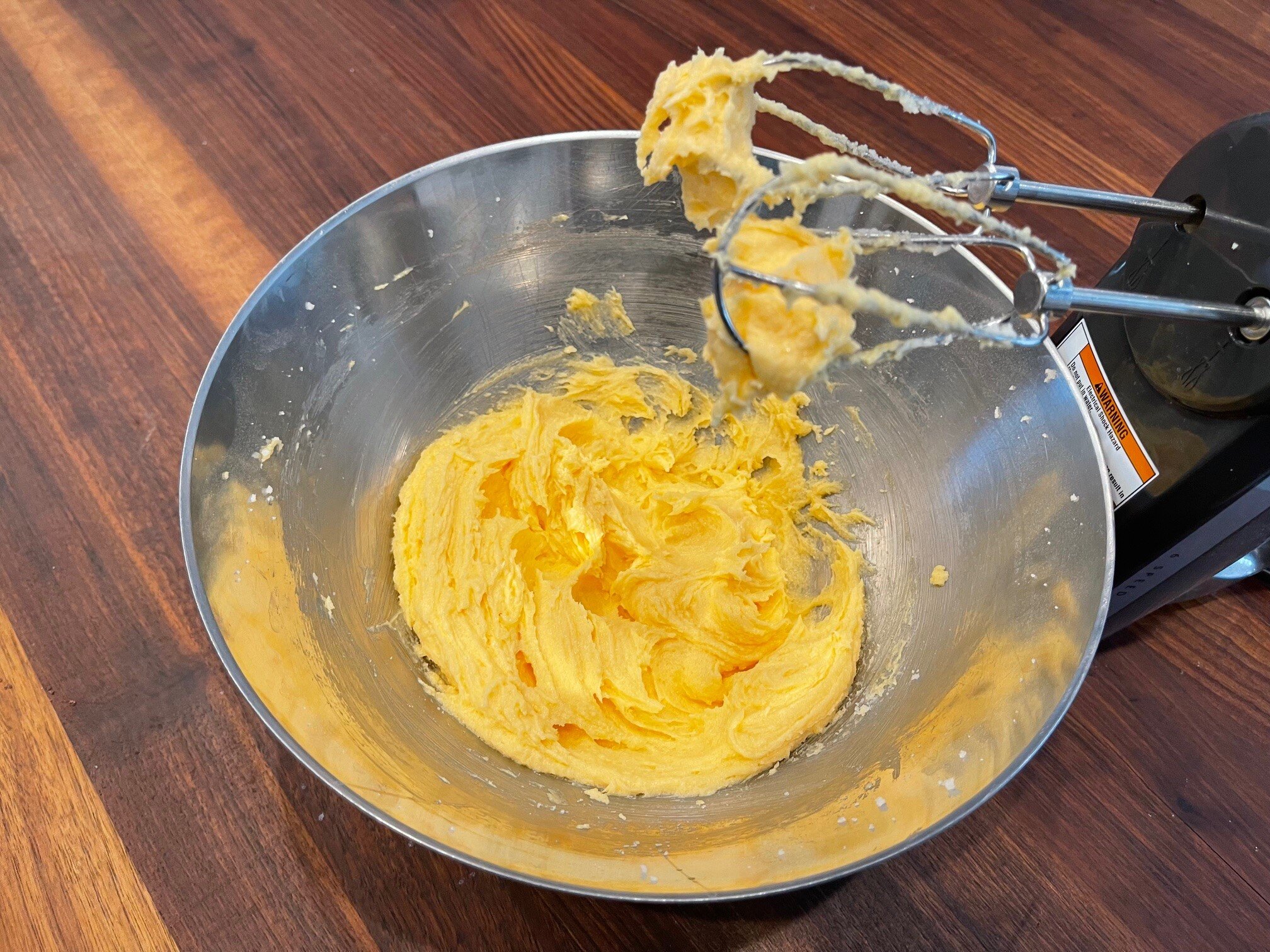 Creamed eggs and butter