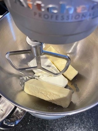 Creaming butter and cream cheese