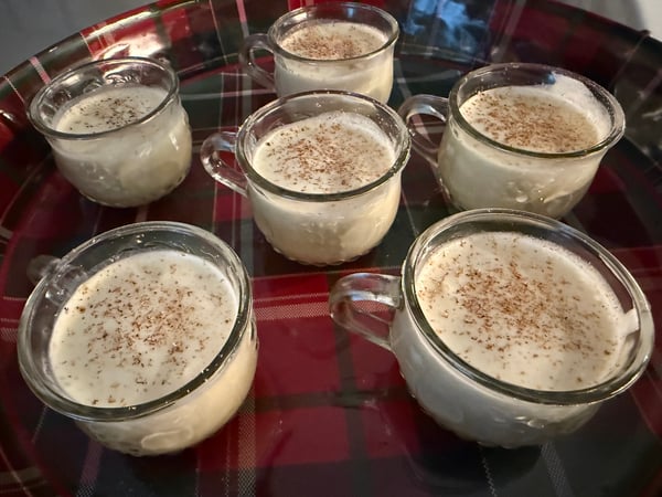 Cups of eggnog