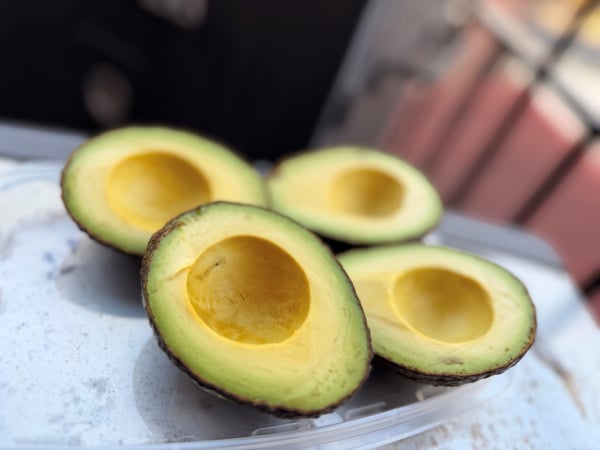 Cut avocados