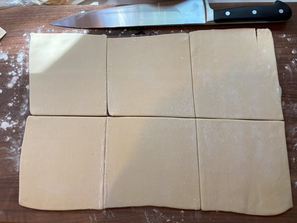 Cut puff pastry