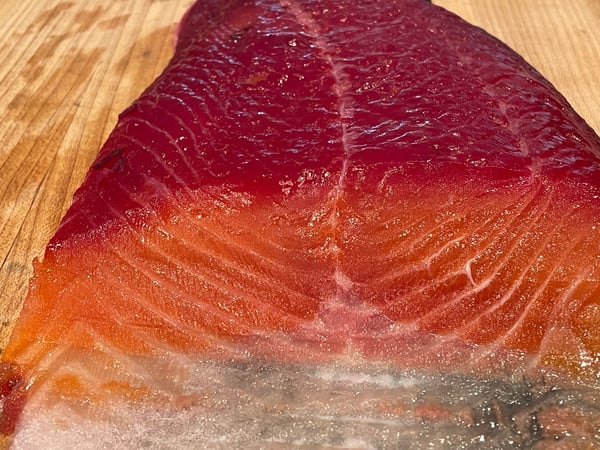 Cut salmon