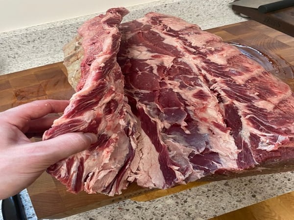 Cutting rib roast