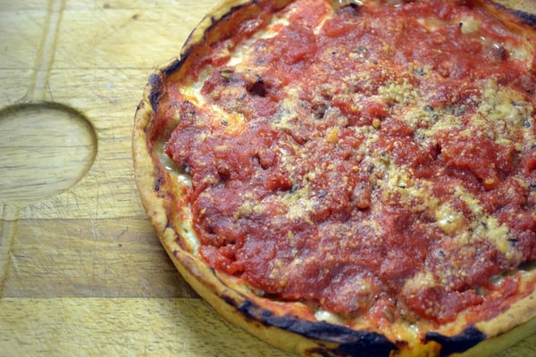 deep dish pizza
